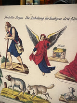 Set de 2 Láminas Decorativas Recortable Alemán 'Belén Tradicional'