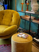 Pouf Redondo 'Burelles' - Amarillo Mostaza