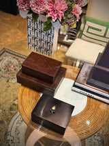 Decorative Box in Black Wood 'Skull'