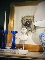 Pair of 'Art Deco' Crystal Chandeliers - Cobalt Blue