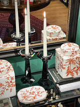 Pair of 'Art Deco' Crystal Chandeliers - Gray