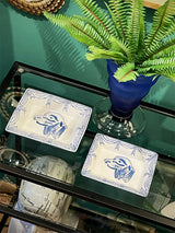 Cenicero Clásico 'Spaniel' Azul Pequeño