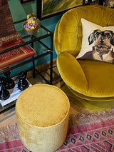 Pouf Redondo 'Burelles' - Amarillo Mostaza