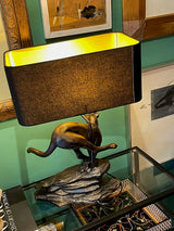 Lámpara de Mesa 'Leopard' con Pantalla Negra