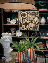 Xilografía Numerada y Firmada 'Montjuic - Serie Crema' Negro - Victor Mira