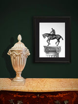Lámina Decorativa 'Jockey sobre Columna'