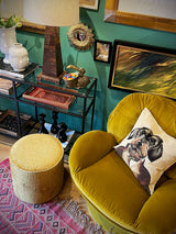 Pouf Redondo 'Burelles' - Amarillo Mostaza