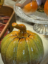 Figura Decorativa 'Calabaza' de Porcelana - Verde