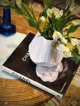 Jarrón de Cerámica Blanca 'Lamellen'