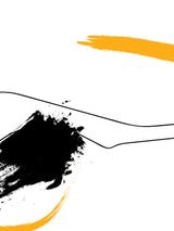 Lámina Decorativa 'Trazos Negros y Amarillos'