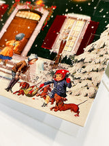 Tarjeta Calendario de Adviento 'Casa de Navidad' - Verde