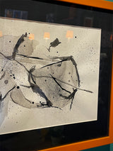 dibujo-original-abstracto-marco-naranja-y-passepartout