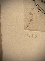 Engraving on Handmade Paper 'Untitled' - Marshal