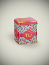 Lata de Té 'Tapestry Pink Leaves' - 32 Bolsitas English Breakfast