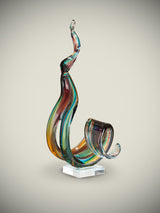 Decorative Glass Sculpture 'Tide'