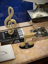 Figura Decorativa 'Clave de Sol' Dorada