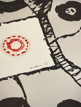 Aguafuerte Original 'Fenêtres - Bleu' - Pierre Alechinsky