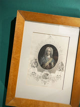 Antique Engraving 'King George II' - 35x25.5 cm