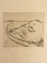Engraving on Handmade Paper 'Untitled' - Marshal