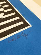 Serigrafía H.C. 'Azul, Blanco y Negro Geométrico' - Victor Vasarely