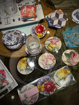 Set de 6 Posavasos 'Flowers in a Glass Vase with A Butterfly' - Henstenburgh