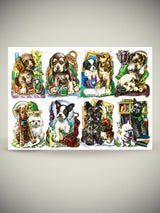 Hoja Cromos Alemanes 'Perros de Cuento'