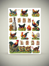 hoja-de-cromos-manualidades-conejos-y-gallos