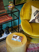 Pouf Redondo 'Burelles' - Amarillo Mostaza