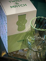 Jarrón Decorativo de Cristal 'Twist & Match' - Verde