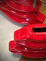 Jarrón de Cerámica Rojo 'Lips' - Grande