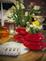 Jarrón de Cerámica Rojo 'Lips' - Grande