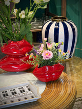 Jarrón de Cerámica Rojo 'Lips' - Pequeño