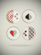 Juego de 4 Pequeños Platos de Porcelana 'Casino'