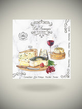Pack de 20 Servilletas de Papel 'Les Fromages' - 33x33 cm