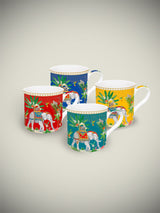 Juego de 4 Mugs de Porcelana 'Marajah' - 300 ml
