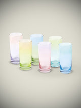 Juego de 6 Vasos Altos 'Rainbow' - 430 ml
