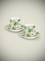 Juego de 2 Tazas y Platos de Café 'Oasis' - 75 ml