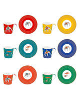 Juego de 6 Tazas y Platos de Café 'Marajah'