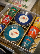 Juego de 6 Tazas y Platos de Café 'Marajah'