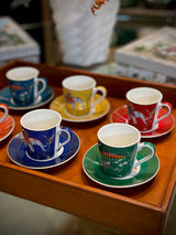 Juego de 6 Tazas y Platos de Café 'Marajah'