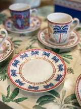 Juego de 6 Tazas y Platos de Café 'Tropical Groovy'