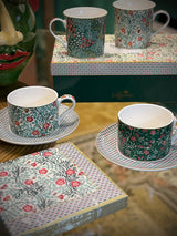 Set de 2 Tazas con Plato 'Floral Fantasy' - 240 ml