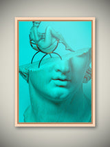 Lámina Decorativa 'Posando Sobre Un Busto'