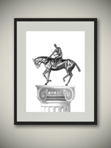 Lámina Decorativa 'Jockey sobre Columna'