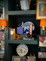 'Déco' Glass Bookend - Cobalt Blue