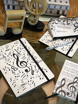 Libreta Grande Estampado 'Música'