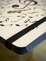 Libreta Grande Estampado 'Música'