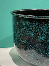 Macetero Decorativo Redondo 'Nelson' Pátina Azul