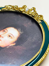 Photo Frame 'Paris' Enameled Green - Ø9 cm