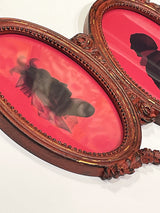 Antique Decorated Double Frame 'Silhouettes'